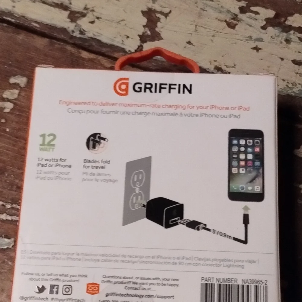 Griffin wall charger for iPhone iPod iPad